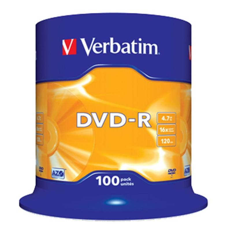 Dvd-R 16x 4,7gb Spindle, 100 Stk - Verbatim