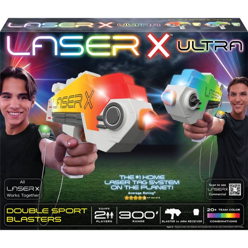Laser X Blaster Med Lys Og Lyd. 2 Stk - Bog & Idé