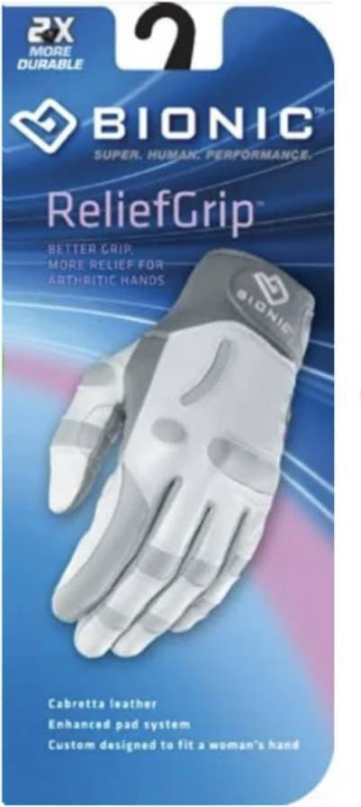 Bionic Reliefgrip Gigt Dame Golfhandske - Hvid - Højre - Str. S