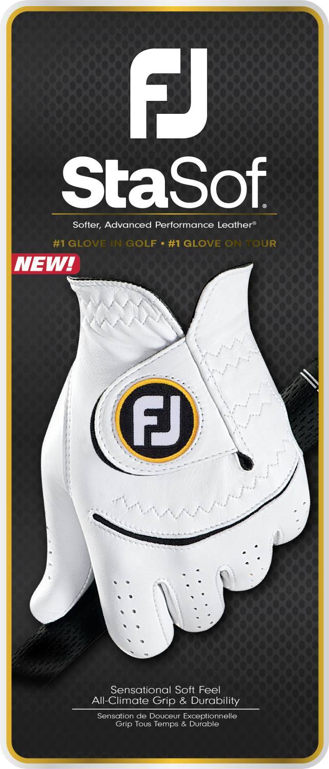 Footjoy Stasof Læder Herre Golfhandske - Pearl - Højre - Str. M