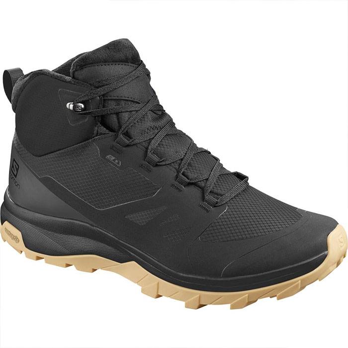 Salomon Outsnap Cs Wp Vinterstøvle, Black/Rum-43 1/3 / Uk 9 - Vintersko, Vinterstøvler