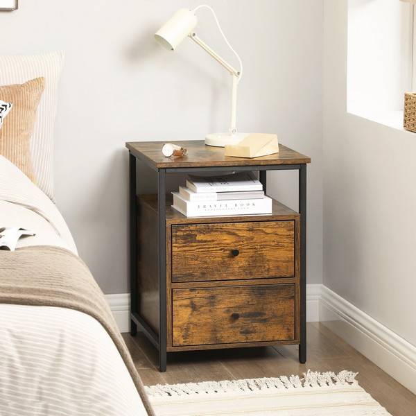 Sidebord - Sengebord I Industrielt Design - Brun 45 X 45 X 60 - Borde > Sideborde - Daily-Living - Song