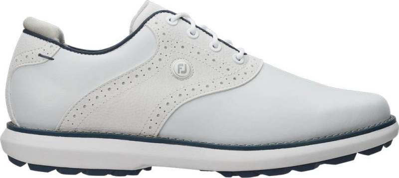 Footjoy Traditions Vandtætte Dame Golfsko Uden Spikes - White/Blue/Grey - Str. 36 1/2 Bred