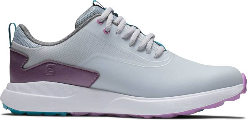 Footjoy Performa Vandtætte Dame Golfsko Uden Spikes - Grey/White/Purple - Str. 40 1/2 Bred