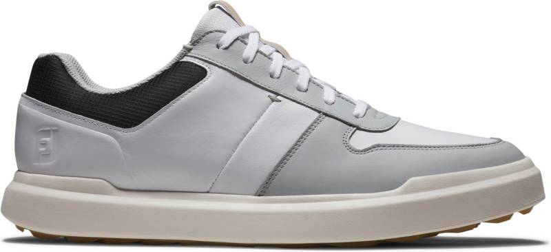 Footjoy Contour Casual (2025) Vandtætte Herre Golfsko Uden Spikes - White/Grey/Black - Str. 47 Normal