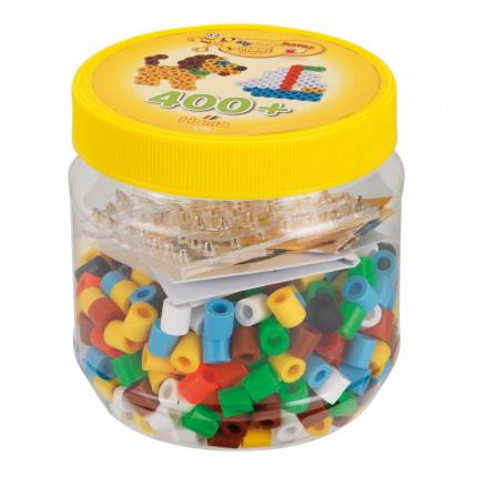 Hama Maxi Perler 400 Perler Og 2 Plader I Gul Dåse - 123unik