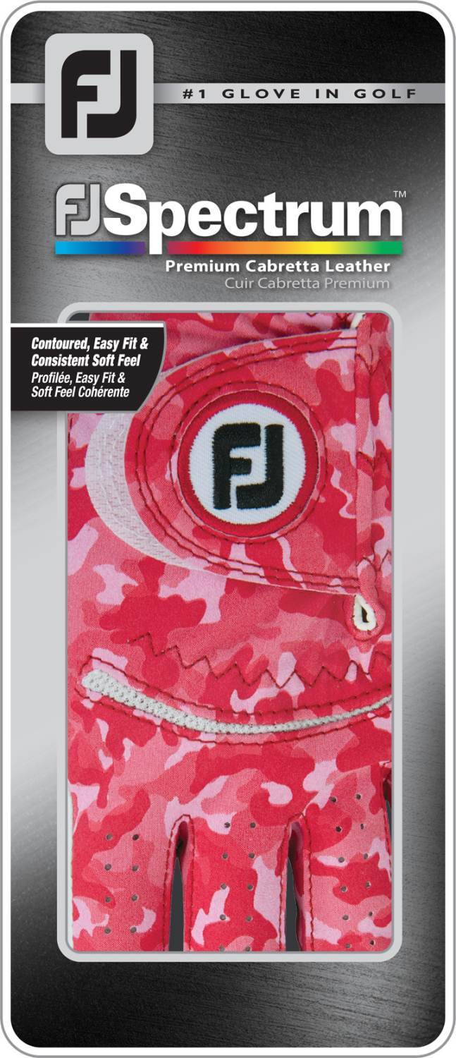 Footjoy Spectrum Læder Dame Golfhandske - Red Camo - Venstre - Str. M / L