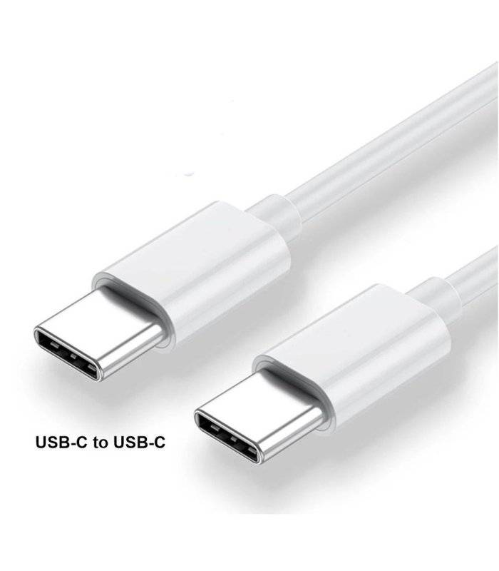 Usb-C Til Usb-C Kabel - Power Delivery (usb-Pd) Hvid Gummi - 30 Cm (65w Usb-Pd) - Chill Innovation