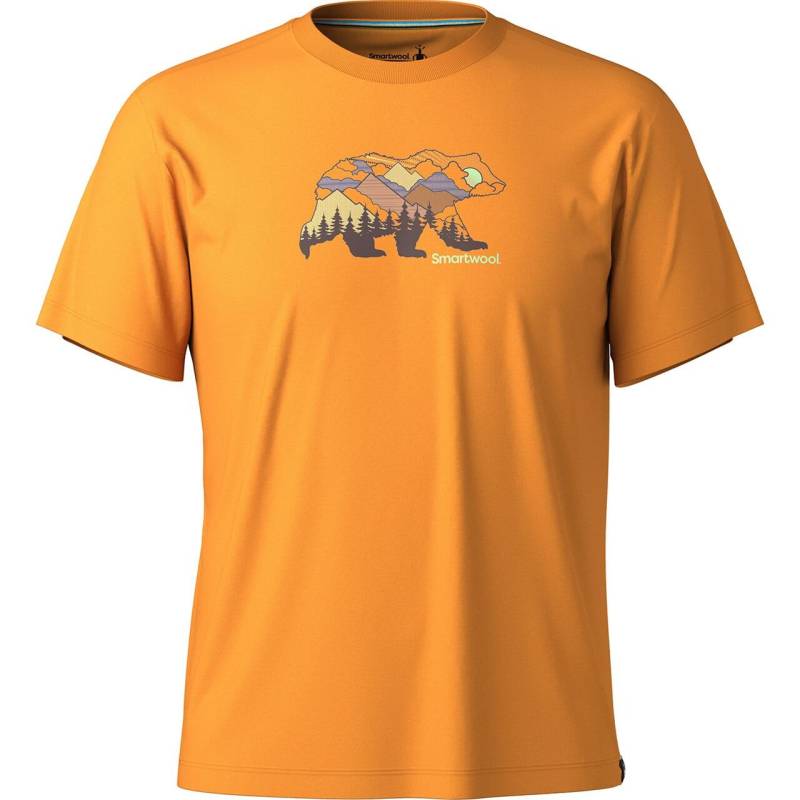 Smartwool Mens Bear View Short Sleeve Graphic Tee (orange (squash) Medium)