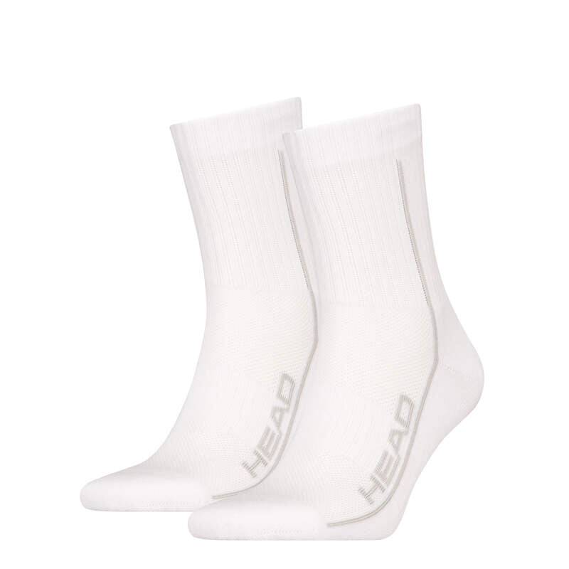 Head Performance Short Crew Tennisstrømper (2-Pak, Hvid) - 39-42