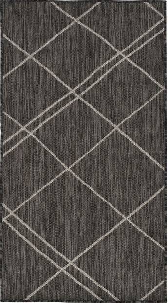 Gulvtæppe Loomery Terrace 80 X 150 Cm Fladvævet Polypropylen Indendørs/Udendørs Sten/Lysegrå Geometrisk Mønster
