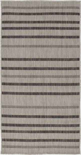 Gulvtæppe Loomery Terrace 160 X 220 Cm Fladvævet Polypropylen Lysegrå/Stenfarvet Indendørs Og Udendørs