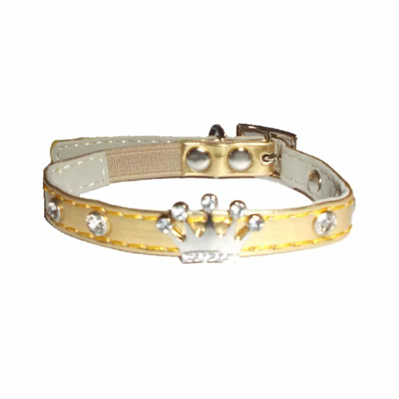 Wouapy "crown" Kattehalsbånd - Guld