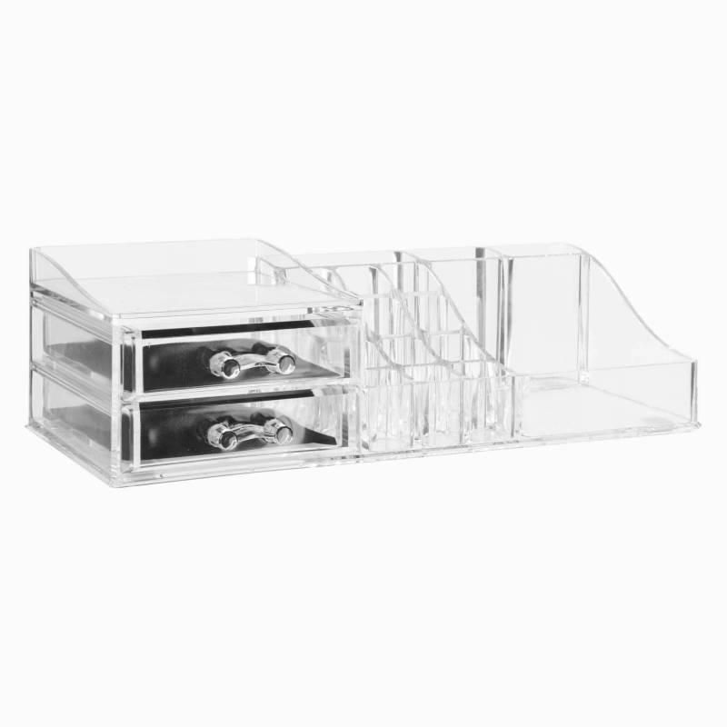 Makeupopbevaring - Transparent - 30,5cm X 15cm X 9,1cm - Agnete - Five