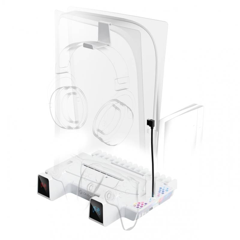 Oniverse Ps5 Nexus 5 Multifunction Stand For Ps5 - White