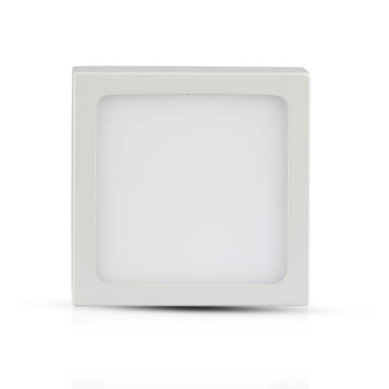 12w Led Overfladepanel - 6400k, Kvadratisk - Kulør : Kold - V-Tac