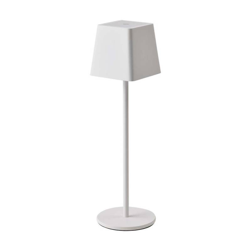 Opladelig Led Bordlampe Inde/Ude - Hvid, Touch Dæmpbar, Ip54, Varm Hvid Lys - Dæmpbar : Dæmper Indbygget, Kulør : Varm - V-Tac