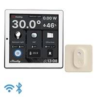 Shelly Wall Display, Wifi Touch Skrm, Inkl. Blu H&t Temperatur Og Fugtighedssensor, Hvid