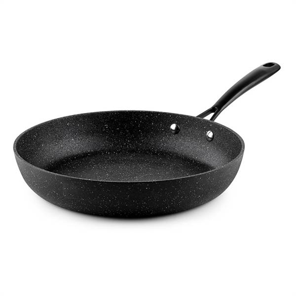 Stegepande I Smedet Aluminium  -  28 Cm  -  Stilrent Design Og 3d Non-Stick Belægning - Billig Fragt - Luigi Ferrero