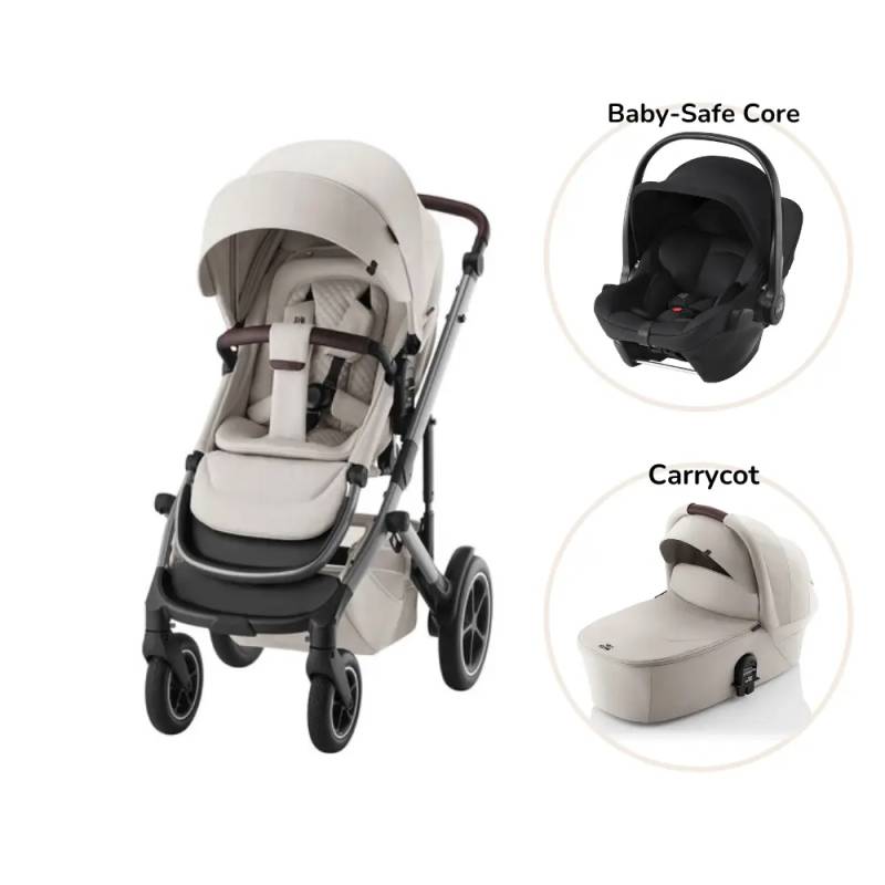 Smile 5z Lux Kombivogn Inkl. Autostol - Soft Taupe - Britax Römer