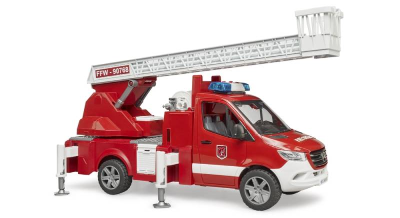 Bruder Mb Sprinter Brandbil Med Stige, Vandpumpe, Lyd- Og Lysmodul