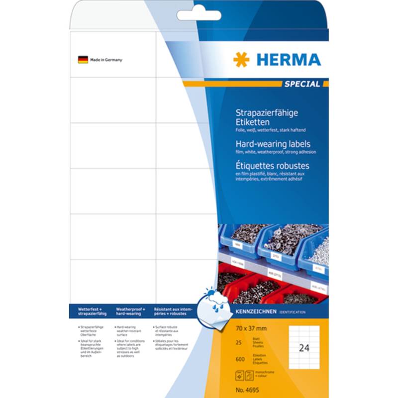 Herma Etiket Film Ekstra Stærk 70x37 Mat (600)