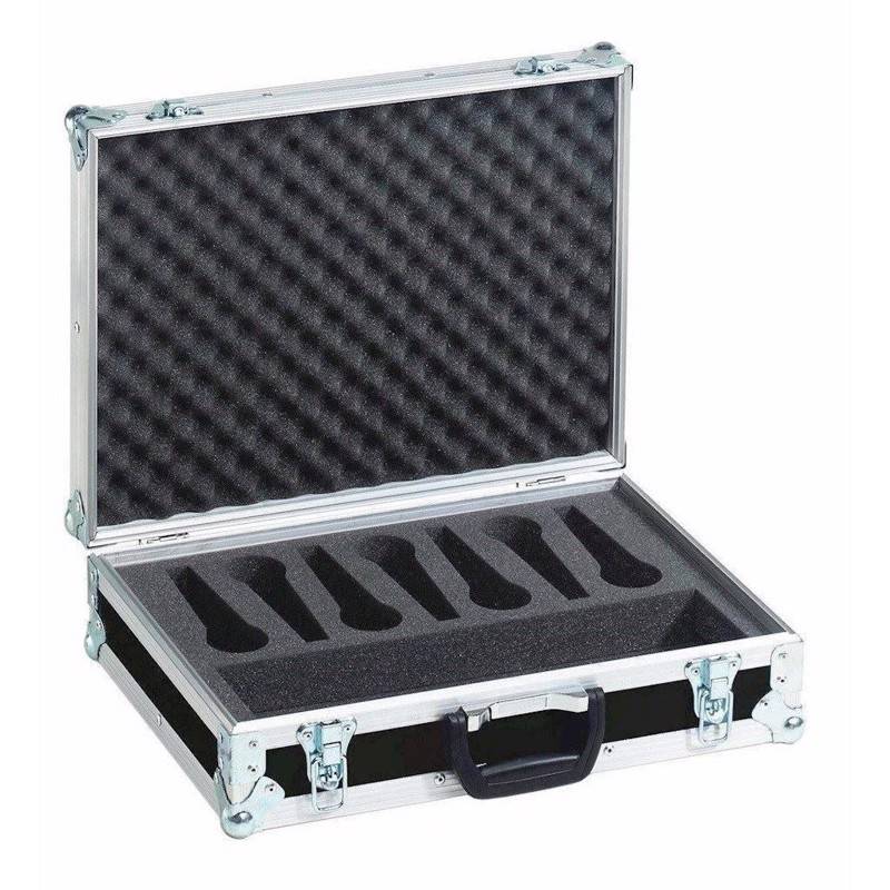Flightcase Kuffert Til 7 Mikrofoner + Tilbehør. Sort - Roadinger