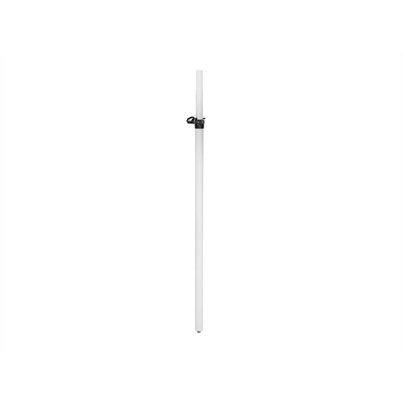 Hvidt Højttaler Mellemrør. 136-240 Cm. Max. 18 Kg . M20. Alu - Omnitronic