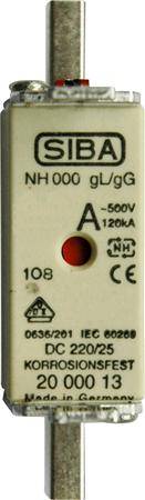 Sikring Nh000 80a Gg 500v - Siba