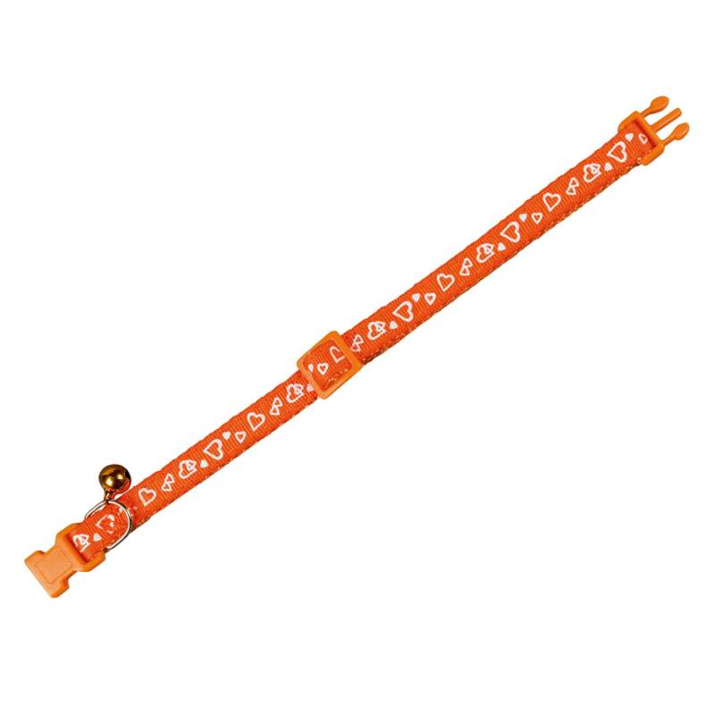 Kattehalsbånd Hjerte - Orange - 20x6x1 Cm - Nobby