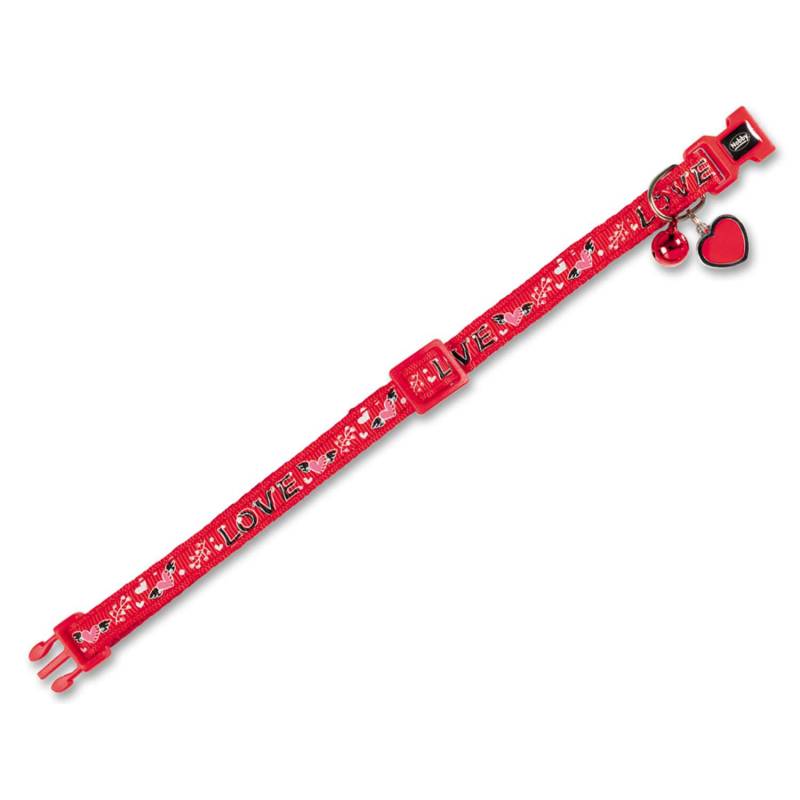 Kattehalsbånd Love - Red - 20x6x2 Cm - Nobby