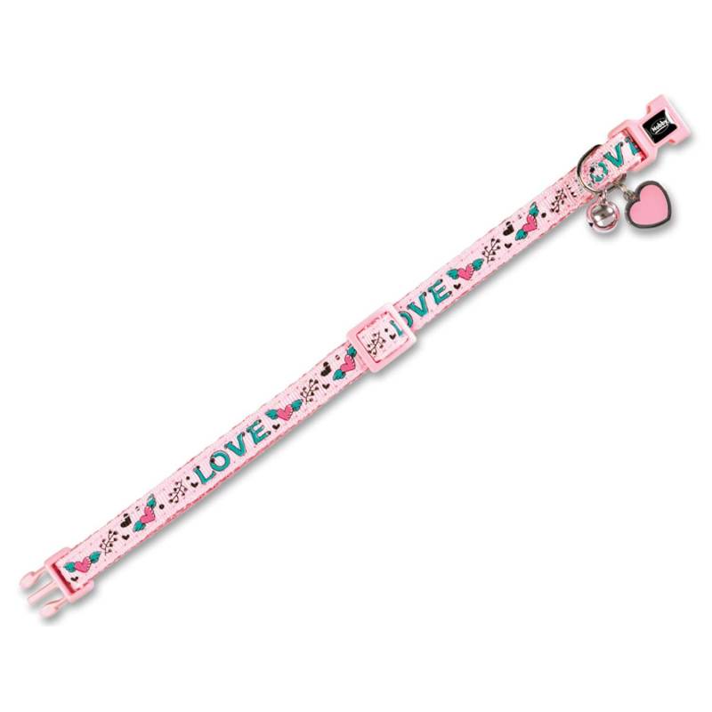 Kattehalsbånd Love - Pink - 20x6x2 Cm - Nobby