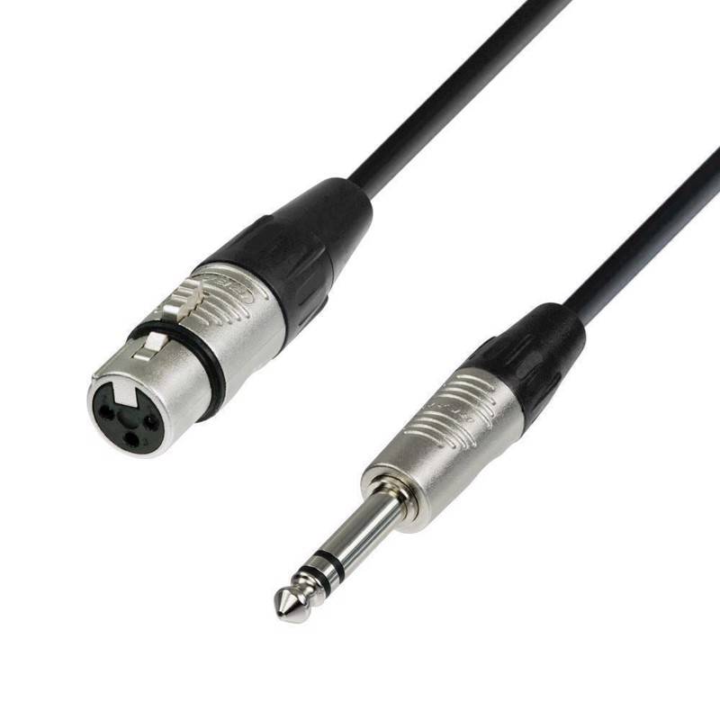 Ah Microphone Cable Rean Xlr Female To 6.3 Mm Jack Stereo 0.6 M - K4 Bfv 0060 - Adam Hall Kabler