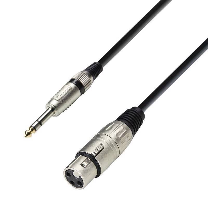 Ah Microphone Cable Xlr Female To 6.3 Mm Jack Stereo 3 M - K3 Bfv 0300 - Adam Hall Kabler
