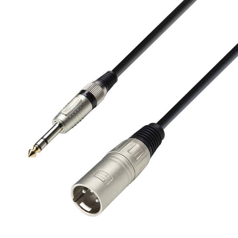 Ah Microphone Cable Xlr Male To 6.3 Mm Jack Stereo 10 M - K3 Bmv 1000 - Adam Hall Kabler