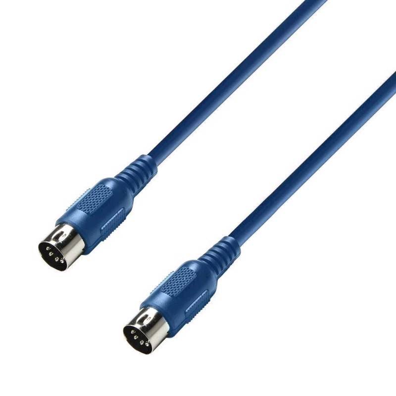Ah Midi Cable 0.75 M Blue - K3 Midi 0075 Blu - Adam Hall Kabler
