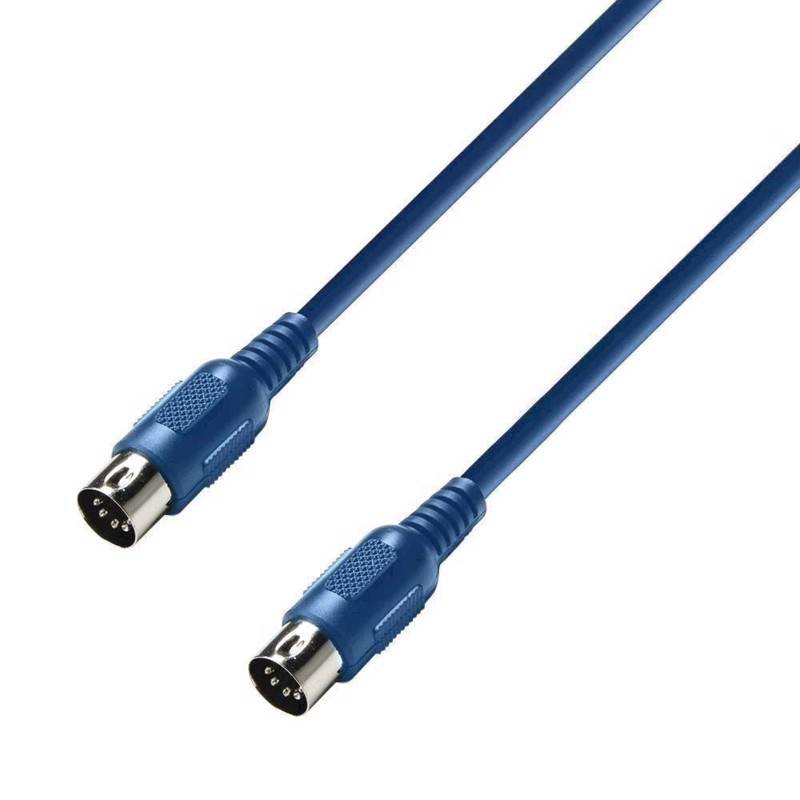 Ah Midi Cable 1.5 M Blue - K3 Midi 0150 Blu - Adam Hall Kabler