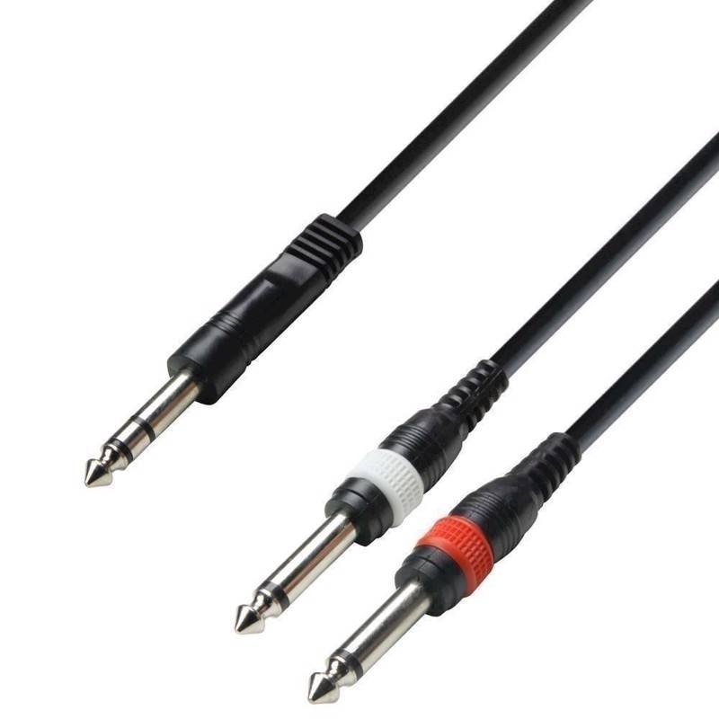 Ah Audio Cable 6.3 Mm Jack Stereo To 2 X 6.3 Mm Jack Mono 3 M - K3 Yvpp 0300 - Adam Hall Kabler