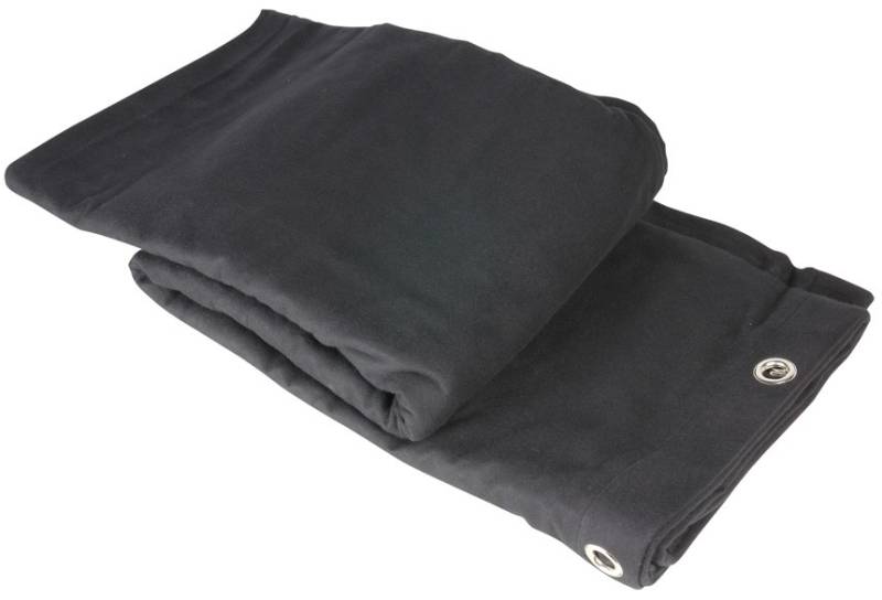 Molton Bagtæppe. 300 G/M².  6 X 4 Meter (bxh). Sort - Adam Hall Tilbehør