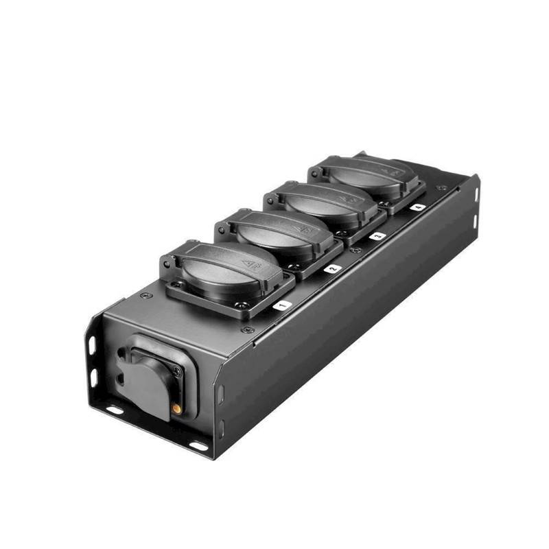 Adam Hall Power Strip 4 X Ip54 + Black And Yellow Power I/O - Proport 4 T - Adam Hall Tilbehør