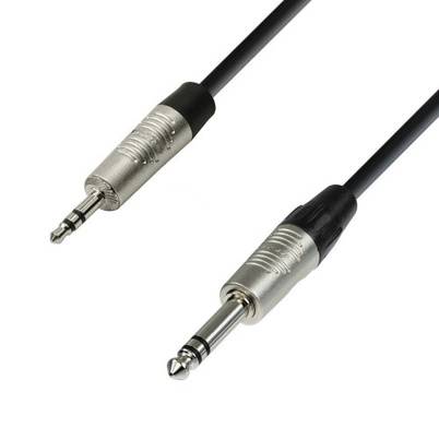 Balanced Audiocable Rean © 3.5 Mm Jack Stereo To 6.3 Mm Jack Stereo 3 M - Adam Hall Cables - Adam Hall Kabler