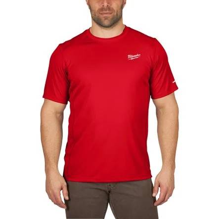 Tshirt Warm Weather Kort Rød Wwssrd-Xl - Milwaukee
