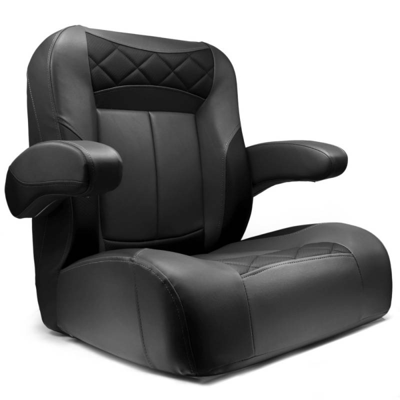Waterside Reclining Dark Series Captains Deluxe Low - Klapbart Armlæn - Bådsæde