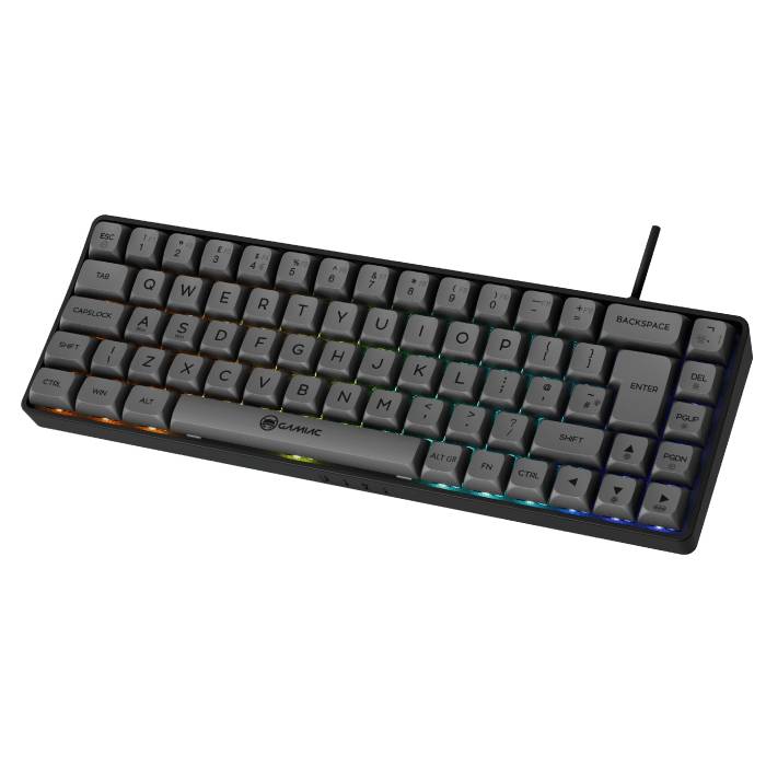 Gamiac Tkl69g - Sort/Grå - Sf Tastatur - Rød Switch