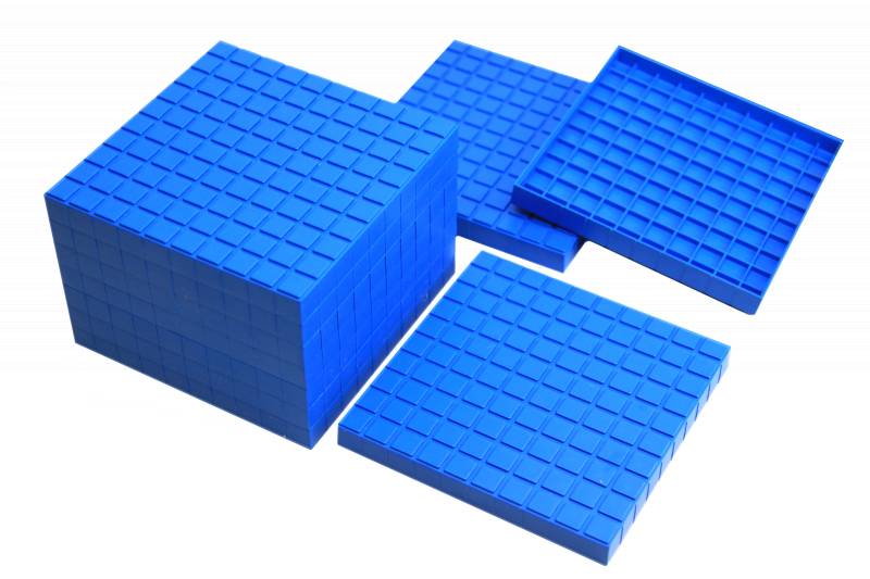 Base 10 Plader 10 Stk. (blå)