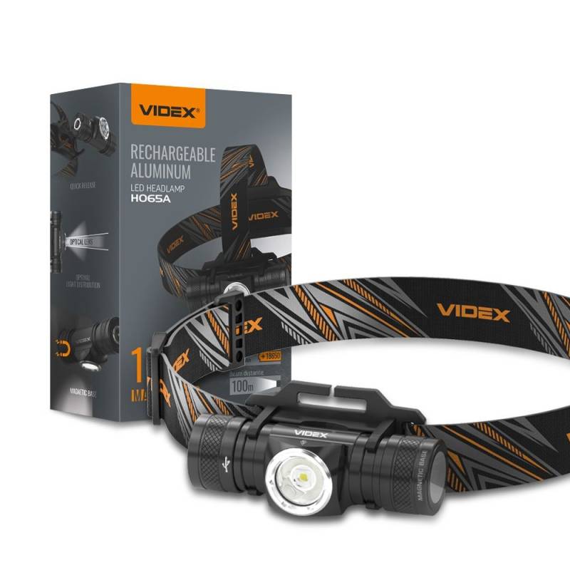10w Led Genopladelig Pandelampe - 5000k, Usb-C, 1200lm - Kulør : Neutral - Videx