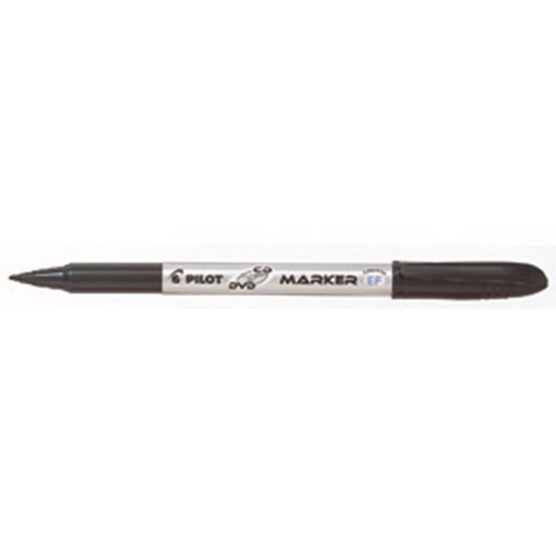 Marker Pilot Cd/Dvd, Sort 0,6mm