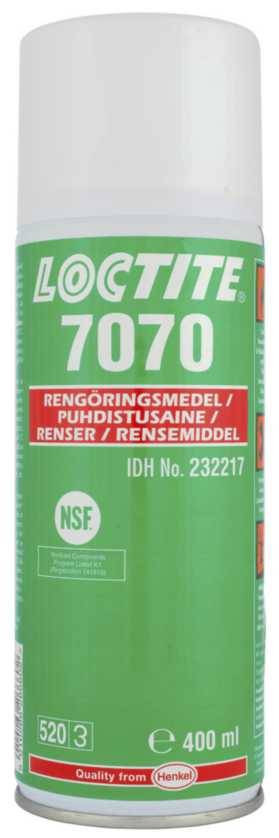 Rengørings-/Affedtningsspray Loctite 7070