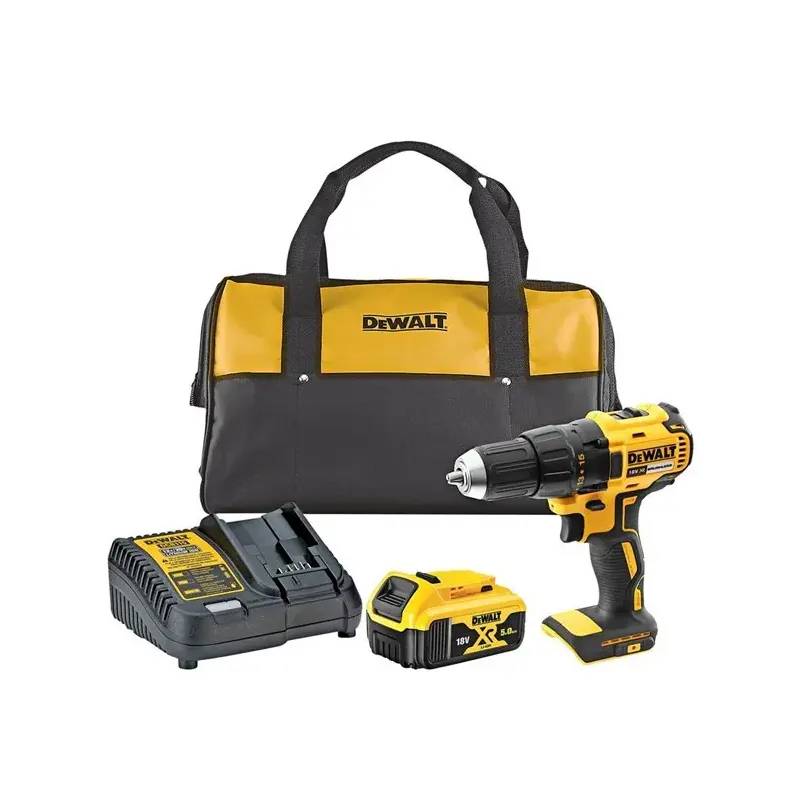 Dewalt 18v Xr Kulløs Boremaskine I Soft Bag 5,0 Ah / Lader Dcb115 - Dcd777p1-Qw