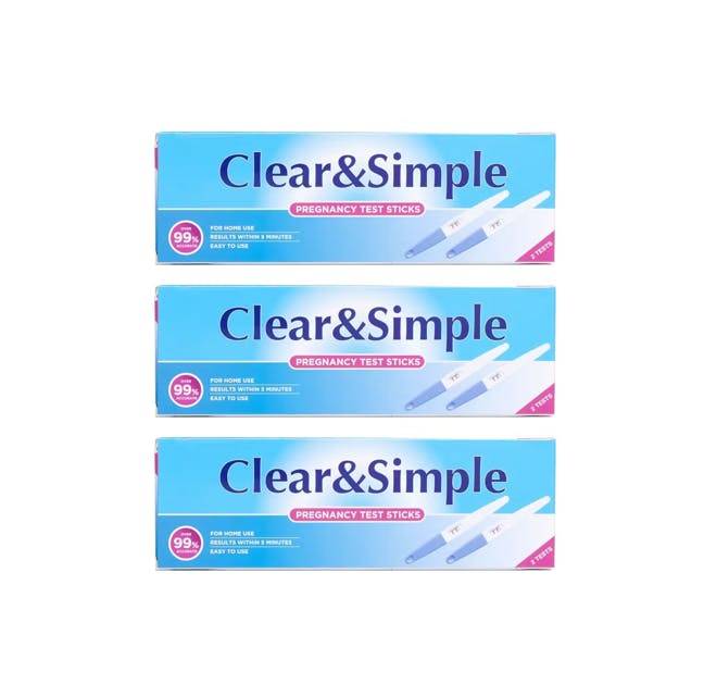 Clear & Simple Pregnancy Test Sticks 3 X 2 Stk